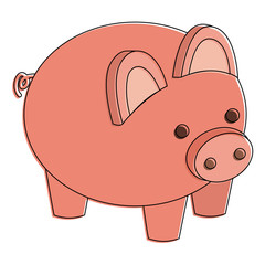piggy bank security saving money isometric vector illustration