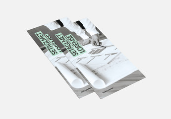 Tri-Fold Brochure Layout With Mint Green Accents 1