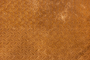 Iron rusty diamond plate pattern
