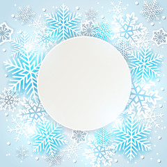 Fototapeta na wymiar Holiday background with snowflakes