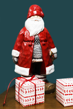 Santa Claus with gifts toys