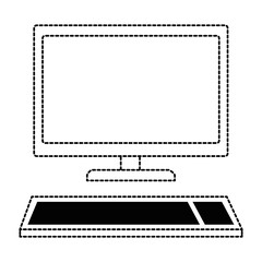 Fototapeta na wymiar computer desktop isolated icon