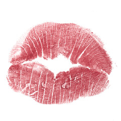 red kiss isolated