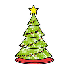 christmas tree isolated icon