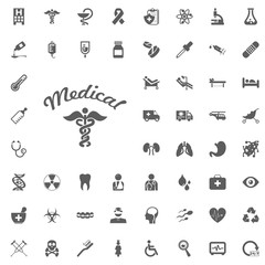 Medical Center and Hospital Icon vector set