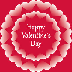 Happy Valentine`s Day card. Vector abstract background.