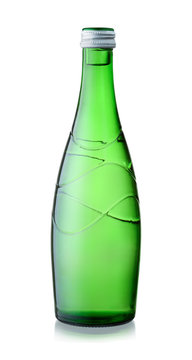 Glass bottle of mineral water