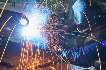 industrial arc welding work