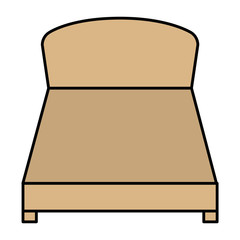 comfortable bed isolated icon