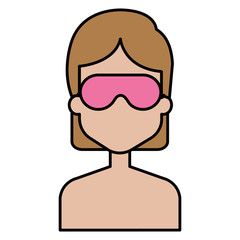 woman with sleeping mask