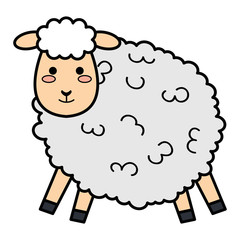 cute sheep character icon