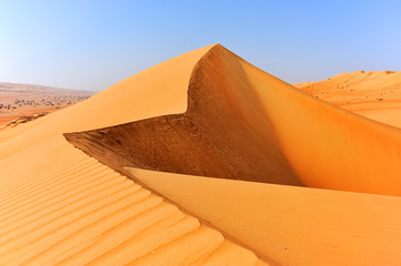 Fototapeta na wymiar Dunes in Sharqiya Sands, desert of Oman