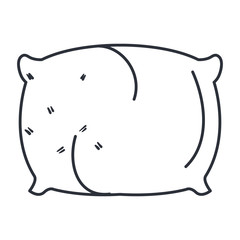 pillow bed isolated icon