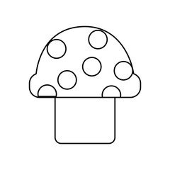 Obraz premium video game mushroom entertaining element play vector illustration outline image