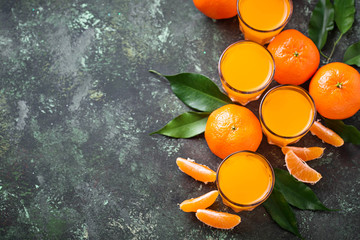 Fresh tangerine juice or liquor