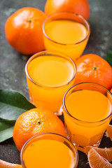 Fresh tangerine juice or liquor