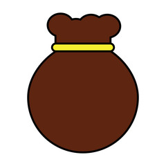 money bag icon video game vector illustration