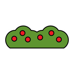 video game bush element item vector illustration