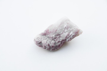 rubellit mineral isolated over white