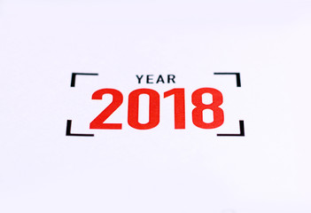Close up of year 2018.