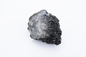 Andradite mineral isolated over white