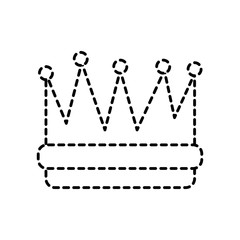 symbol of king crown video game element graphic vector illustration