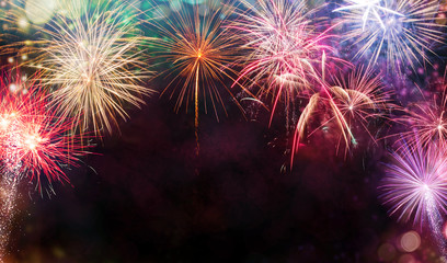Abstract firework background with free space for text - obrazy, fototapety, plakaty