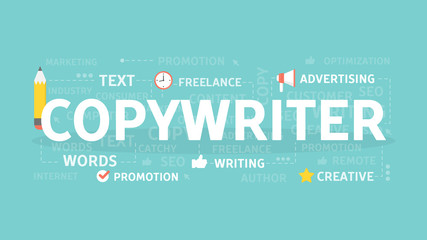 Copywriter concept illustration.