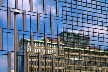 Grattacielo con Riflesso a Milano Lombardia Italia Europa Skyscrapers  with Reflection in Milan Lombardy Italy Europe