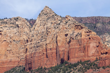The multi layered mountain tops in Sedona
