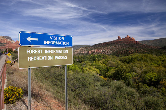 The sign leading to the Vistor Center in Sedona