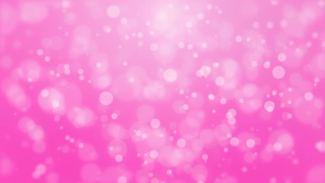 Beautiful romantic pink bokeh background with glowing particle lights.