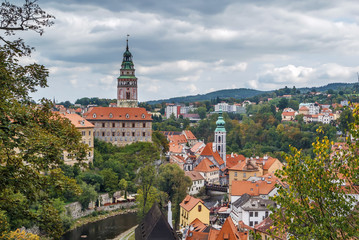 Fototapeta na wymiar View of Cesky Krumlov, Czech republic