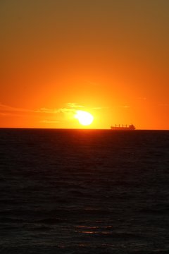 Sunset at Indian Ocean in Cottesloe Beach, Perth Western Australia 