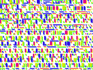 Glitch seamless pattern. Signal error pixel mosaic. Colorful background. Vector illustration