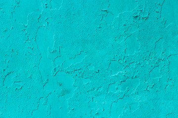 Cracked colored turquoise background