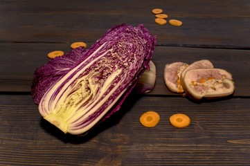 chinese cabbage and meatloaf