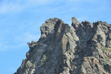 Россия, Западный Кавказ, пик Буша крупным планом. Кавказский биосферный заповедник