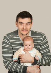 Father with baby