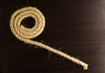 rope on a dark background