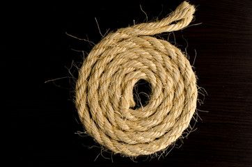 rope on a dark background