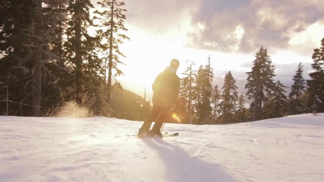 Sunset Skiing