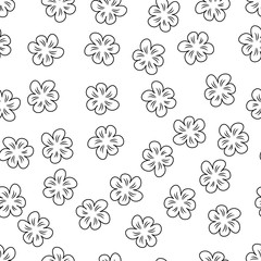 Fototapeta premium abstract floral seamless pattern on white background. For prints, greeting cards, invitations, wedding, birthday, party, Valentine's day.