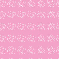 abstract floral Seamless pattern on pink background. For prints, greeting cards, invitations, wedding, birthday, party, Valentine's day.