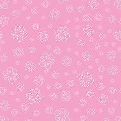 abstract floral Seamless pattern on pink background. For prints, greeting cards, invitations, wedding, birthday, party, Valentine's day.