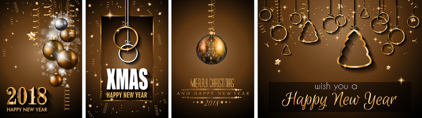 2018 Happy New Year Background for your Seasonal Flyers and Greetings Card