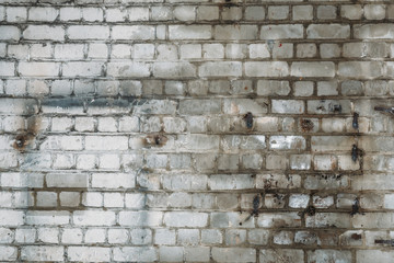 Old weathered brick wall texture, grunge background