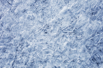 Porous texture of snow. Winter background