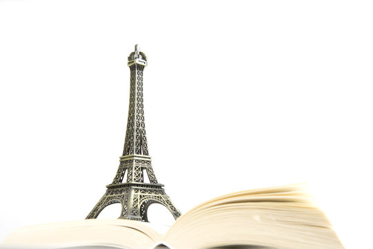Eiffel tower with book