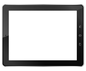 Tablet computer isolated in a white background.